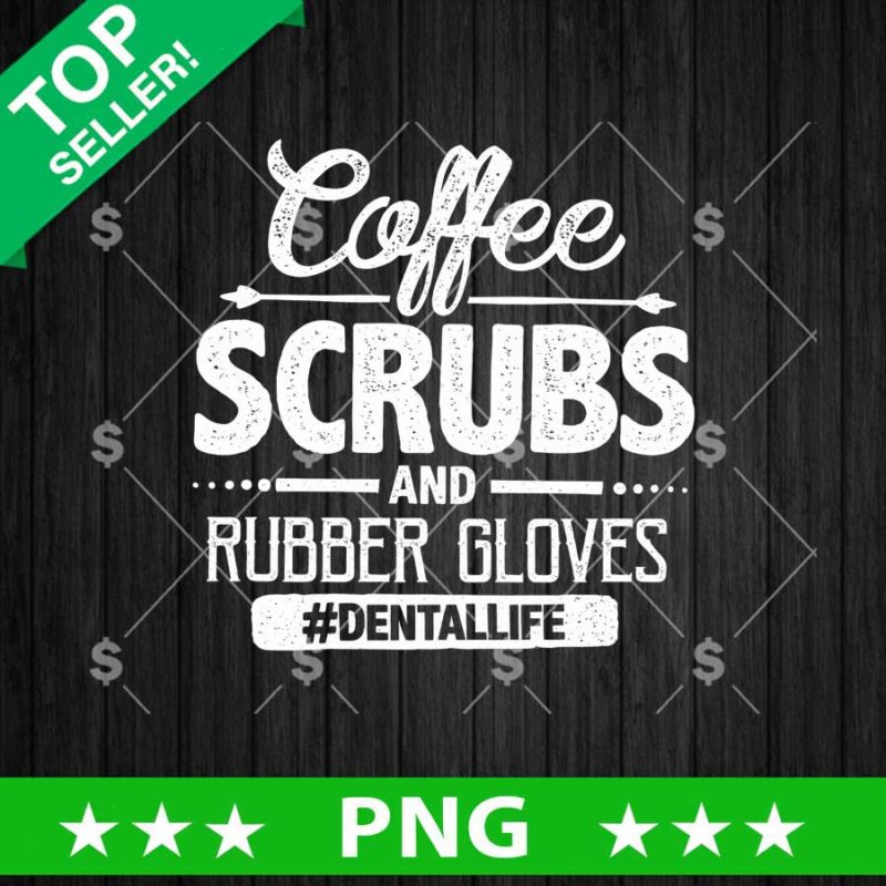 Coffee Scrubs And Rubber Gloves PNG