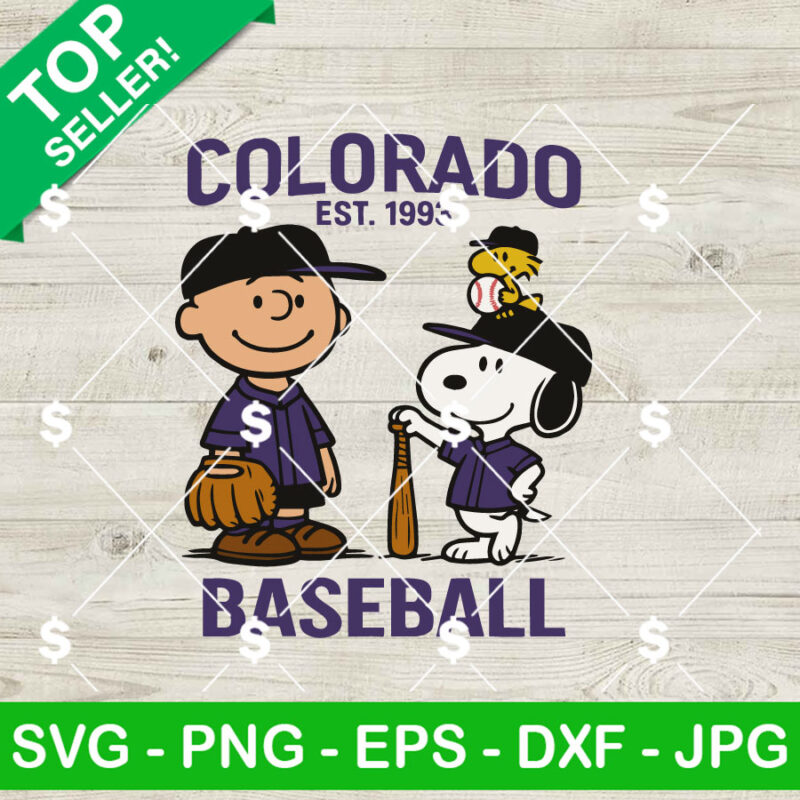 Colorado Baseball Snoopy SVG