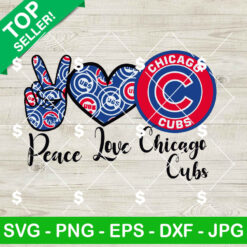 Peace Love Chicago Cubs SVG