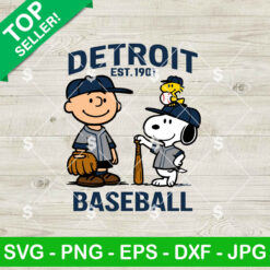 Detroit Baseball Snoopy SVG