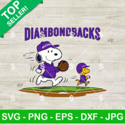 DiamondBacks Snoopy Baseball SVG