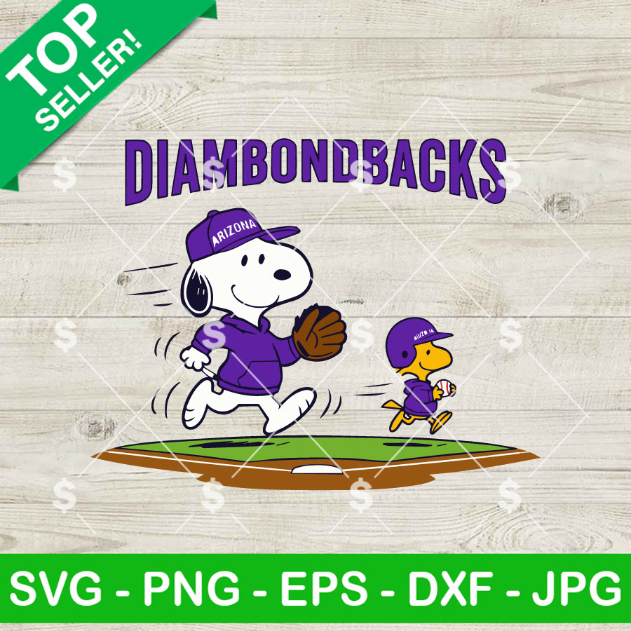 DiamondBacks Snoopy Baseball SVG