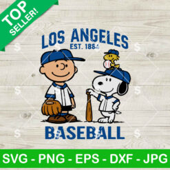 Los Angeles Baseball Snoopy SVG