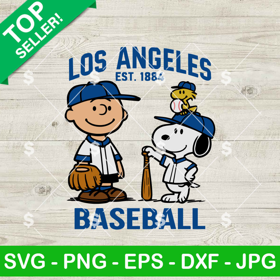 Los Angeles Baseball Snoopy SVG