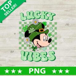 Lucky Vibes St Patrick's Day Mickey PNG