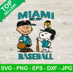 Miami Baseball Snoopy SVG