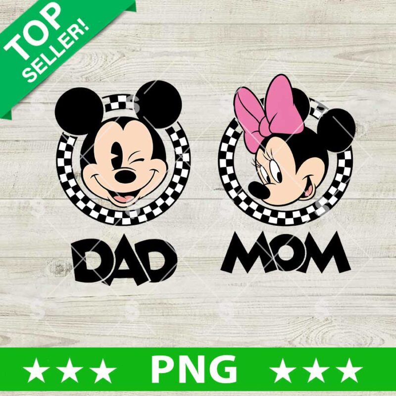 Mickey Dad And Minnie Mom PNG