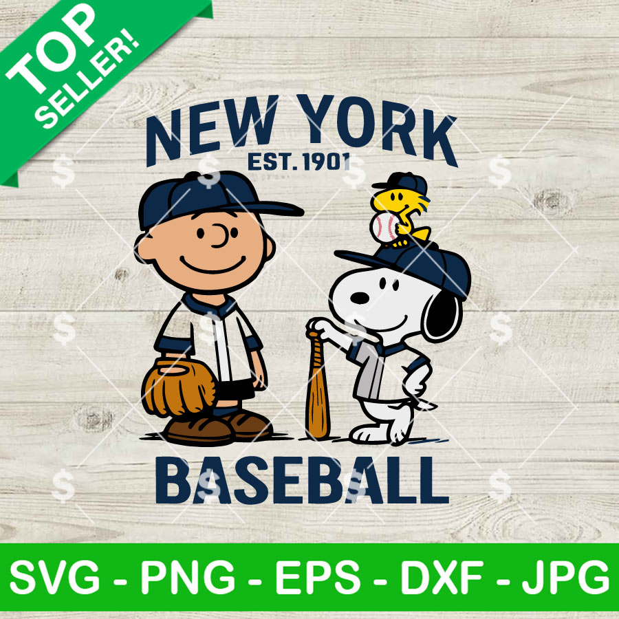 New York Baseball Snoopy SVG