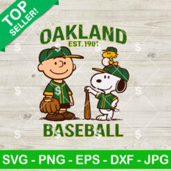 Oakland Baseball Snoopy SVG