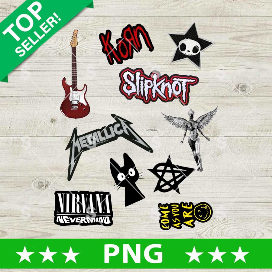 Slipknot Metallica Rock Music Band PNG Bundle