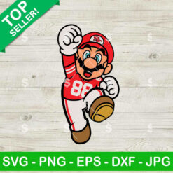 Super Mario San Francisco 49ers Football SVG
