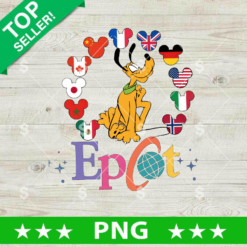 Disney Pluto Epcot PNG, Disney Epcot World Traveler PNG, Disney Trip Matching PNG Sublimation File