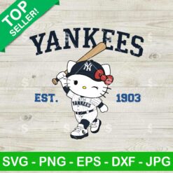 Hello Kitty NY Yankees SVG