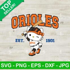 Hello Kitty Orioles SVG