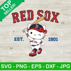 Hello Kitty in Red Sox Uniform SVG