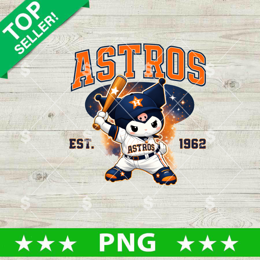 Kuromi Houston Astros MLB PNG