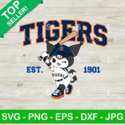 Kuromi Detroit Tigers Baseball SVG