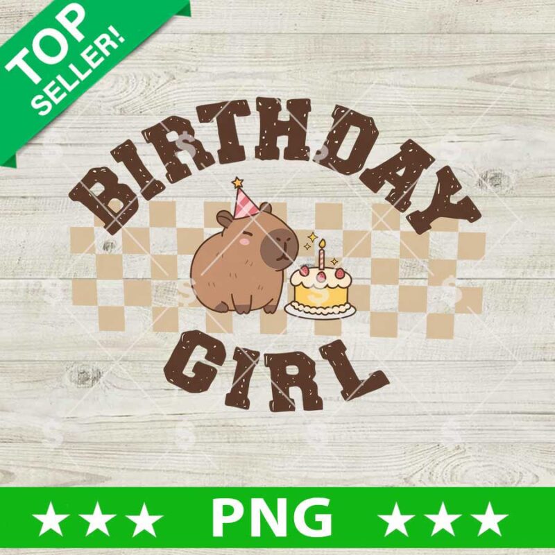 Birthday Girl Cappybara PNG