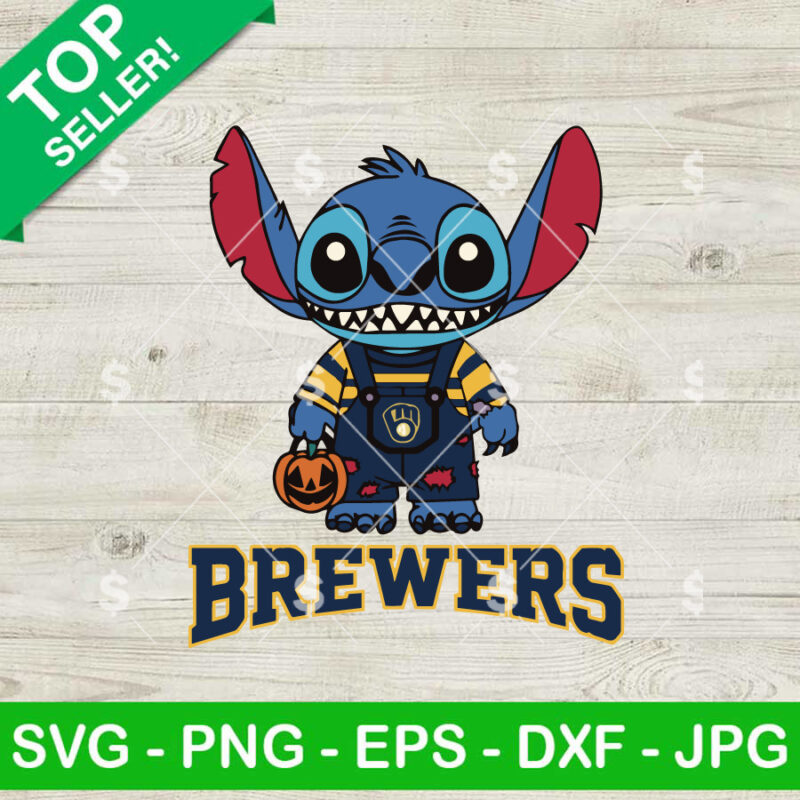 Stitch Chucky Brewers Baseball SVG