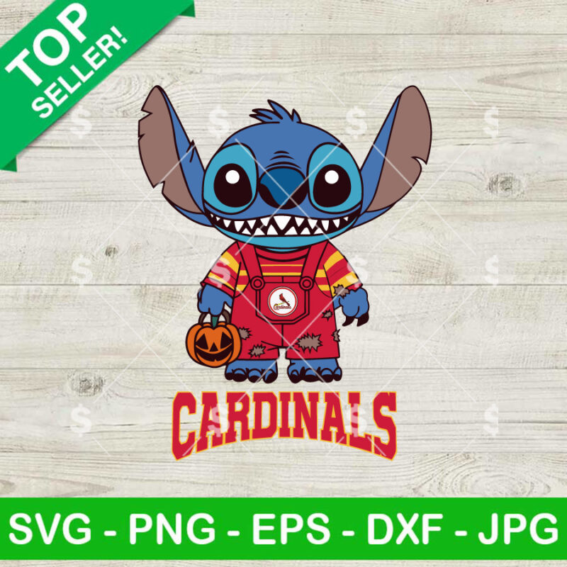 Stitch Chucky Cardinals Baseball SVG