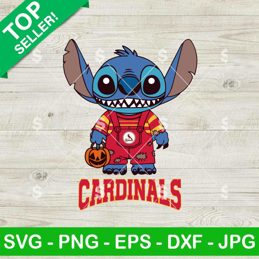 Stitch Chucky Cardinals Baseball SVG