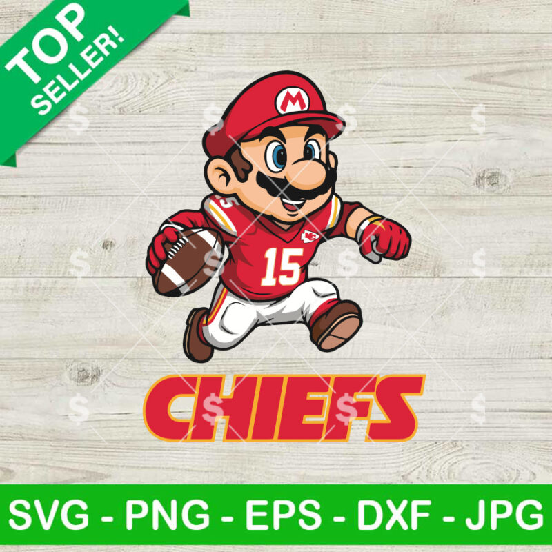 Super Mario KC Chiefs SVG