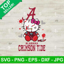 Hello Kitty Chucky Alabama Crimson Tide SVG