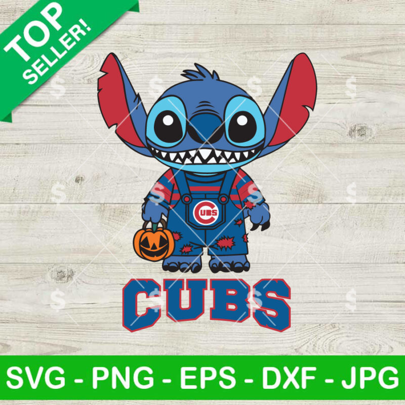 Stitch Chucky Chicago Cubs Baseball SVG