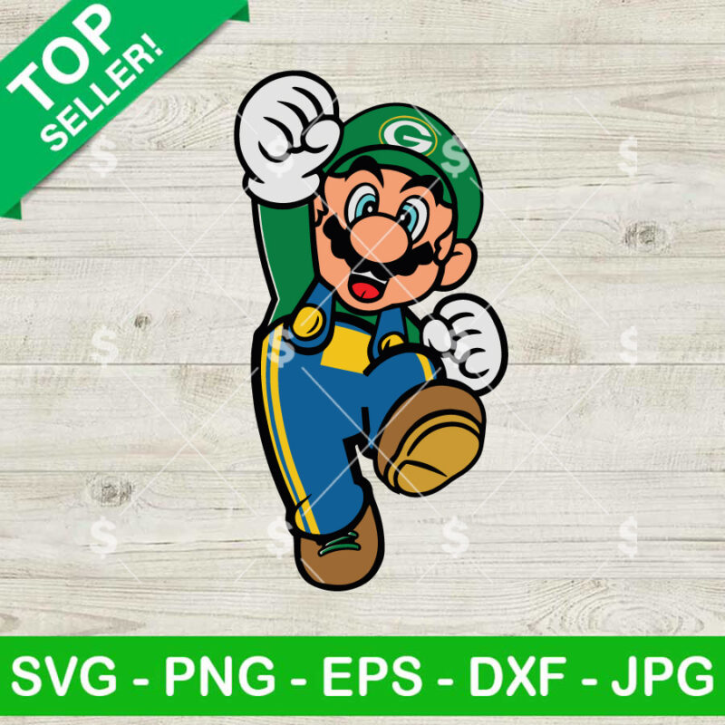 Super Mario Green bay Packers SVG