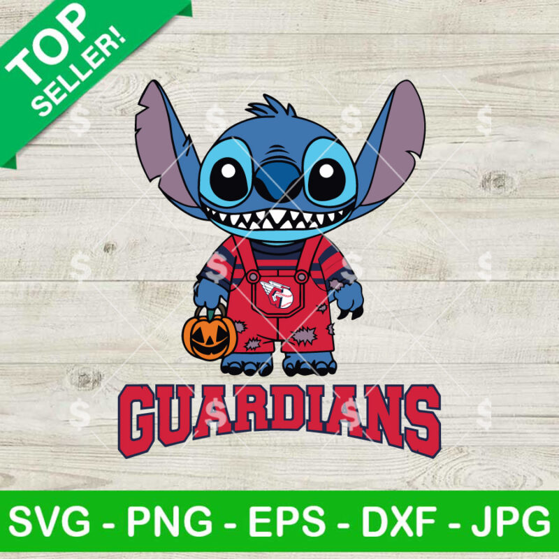 Stitch Chucky Cleveland Guardians Baseball SVG