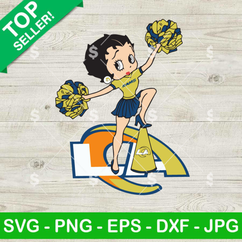 Betty Boop LA Rams SVG