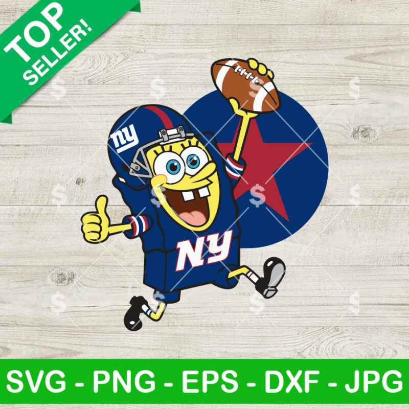 SpongeBob SquarePants New York Giants Football SVG
