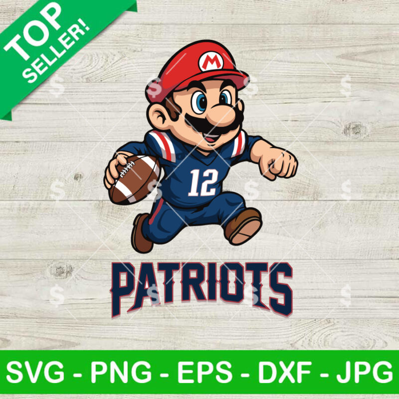 Super Mario Patriots Football sVG