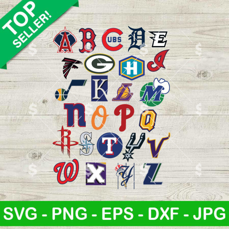 Sport MLb Logo Baseball Alphabet SVG