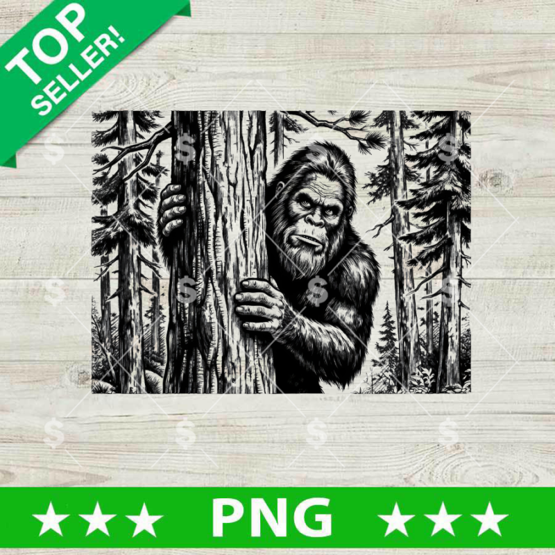 Bigfoot In Forest PNG