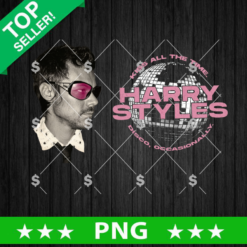 Retro Harry Styles Kiss All The Time Disco Ball PNG
