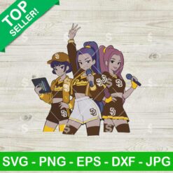 Kpop Demon Hunters Padres Baseball SVG
