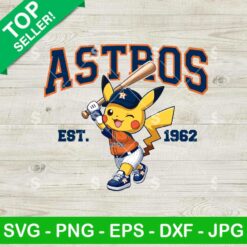 Pikachu Houston Astros SVG