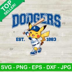 Pikachu LA Dodgers SVG