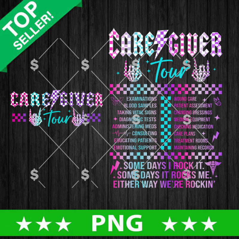 Caregiver Tour PNG, Skeleton Rock Hand Sublimation PNG, Caregiver Rock Hand PNG