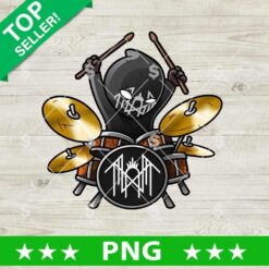 Sleep Token Drummer PNG, Cute Metal Band Chibi PNG