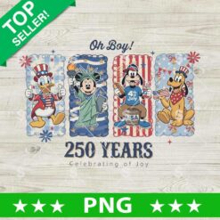 Disney Characters Mickey 250 Years USA PNG
