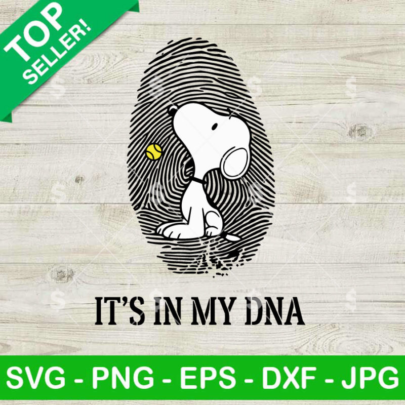Snoopy Baseball It's In My DNA SVG