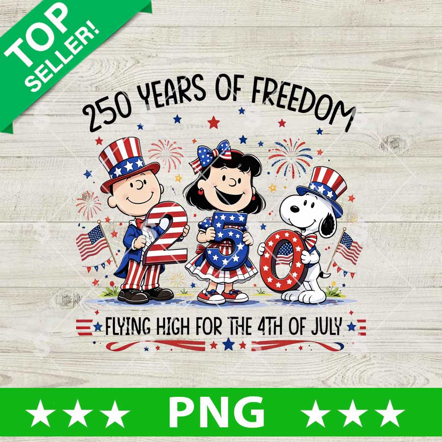 250 Years Of Freedom Snoopy PNG