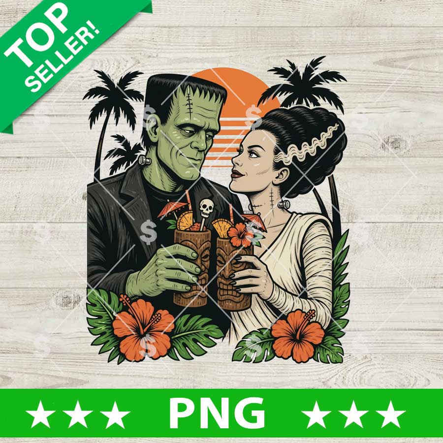 Frankenstein And His Bride PNG