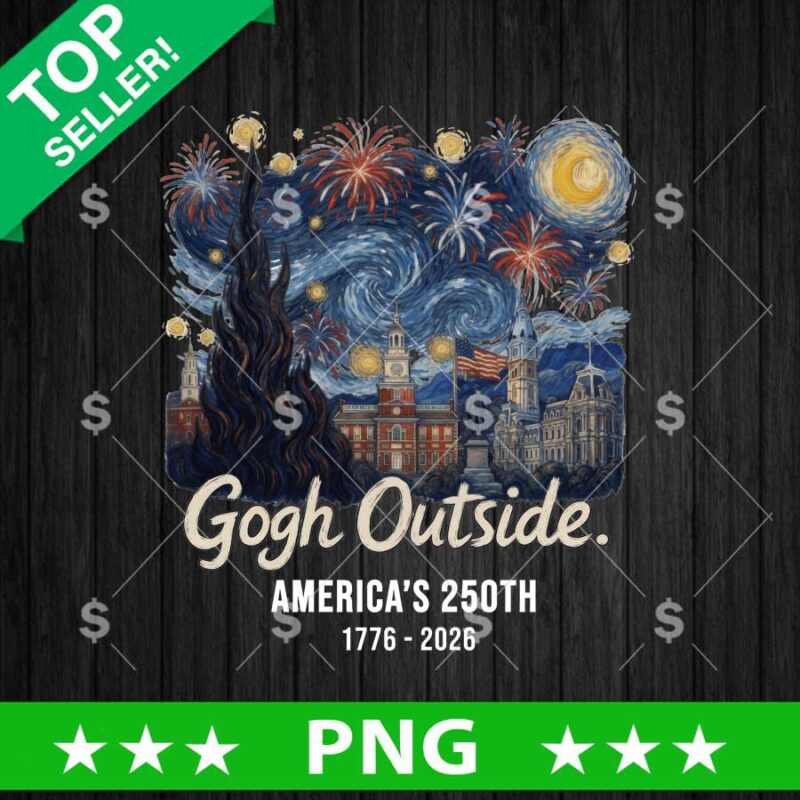 Gogh Outside America's 250th Years PNG