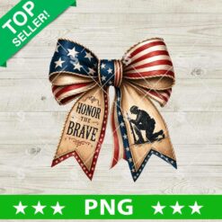 Honor The Brave Patriotic Bow PNG