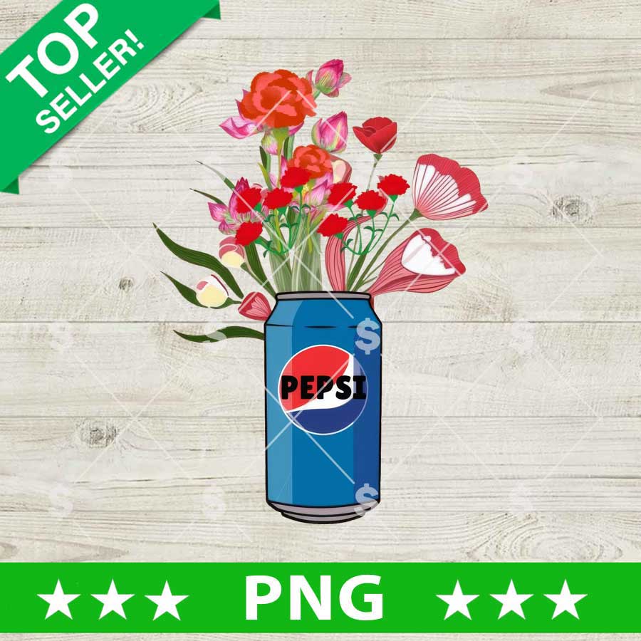 Pepsi Bottle Floral PNG
