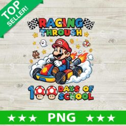 Racing Through 100 Days Of School Mario PNG