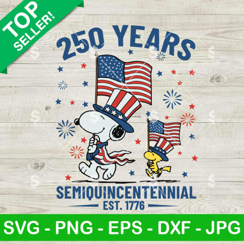 250 Years Semiquincentennial Snoopy SVG